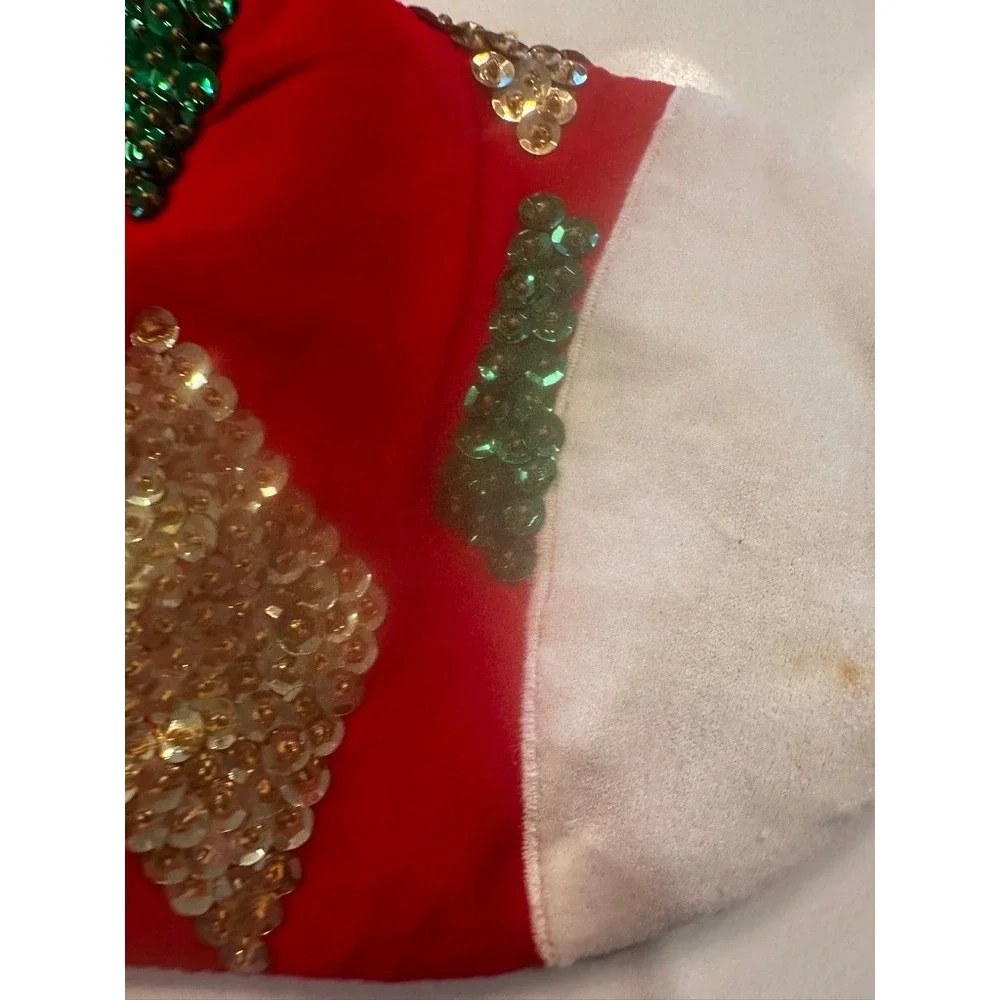 Coca-Cola Christmas Stocking Red Sequin Harlequin Diamond Cavanagh Group NWT